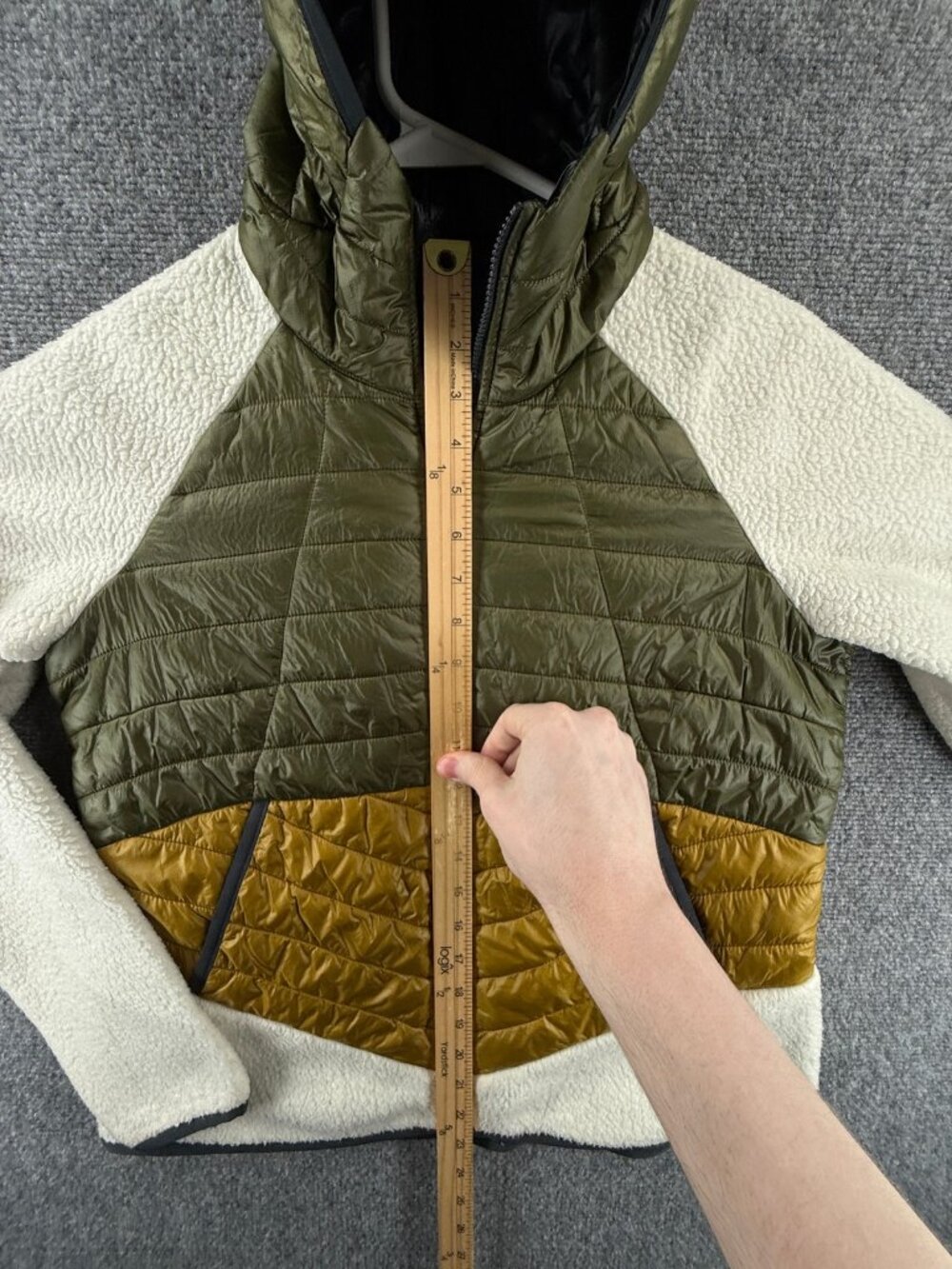 Mountain Hardwear Altius Green Small Nylon Puffer Fleece Jacket Womens Logo - Picture 5 of 16